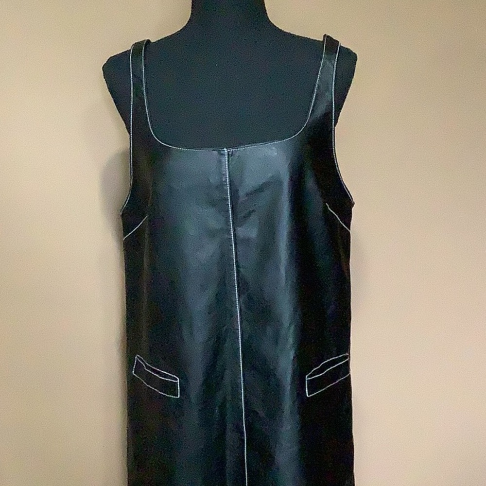 Urban Outfitters Black Sleeveless Dress Faux Leather S/P